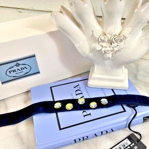Prada Crystal & Velvet Headband or Choker